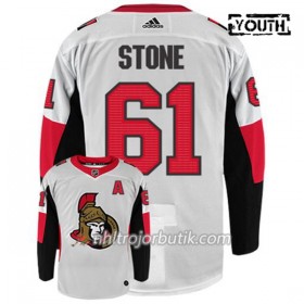 Barn Ishockey Ottawa Senators Tröja MARK STONE 61 Adidas Vit Authentic
